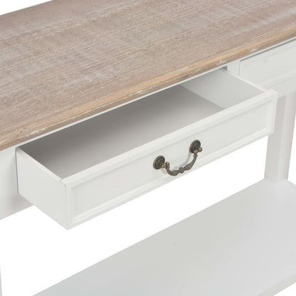 Tavolo Consolle Bianco 110x35x80 cm in Legno | homemem39