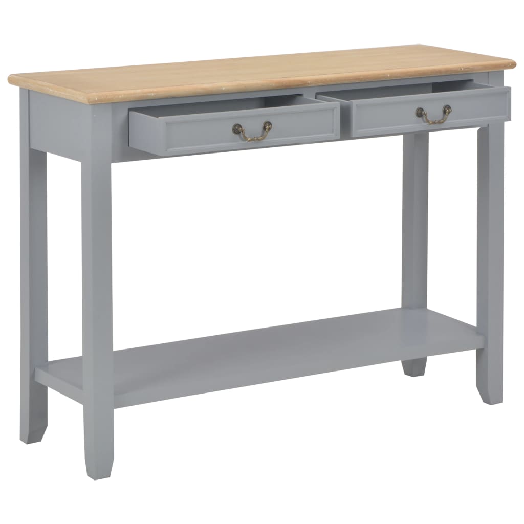 Tavolo Consolle Grigio 110x35x80 cm in Legno - homemem39