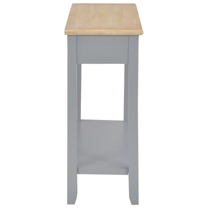 Tavolo Consolle Grigio 110x35x80 cm in Legno - homemem39