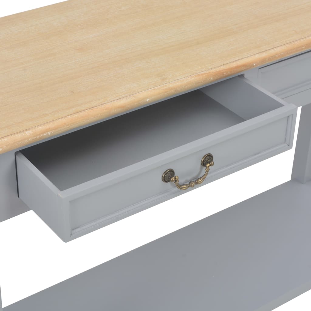 Tavolo Consolle Grigio 110x35x80 cm in Legno - homemem39