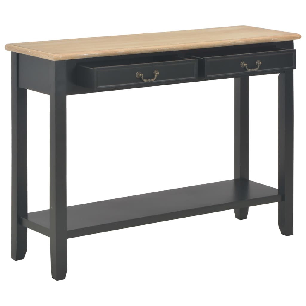 Tavolo Consolle Nero 110x35x80 cm in Legno - homemem39