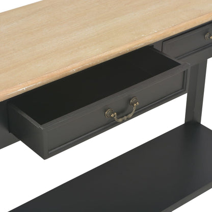 Tavolo Consolle Nero 110x35x80 cm in Legno - homemem39