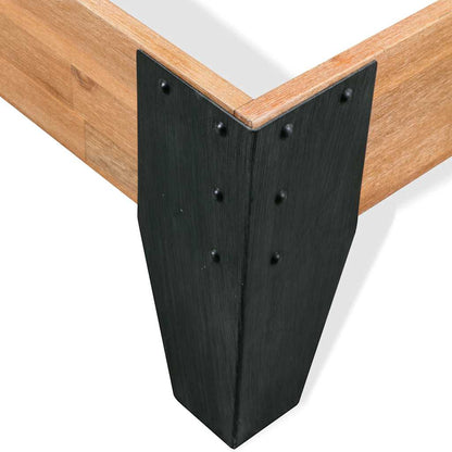 Giroletto senza Materasso in Legno Acacia e Acciaio 152x203 cm