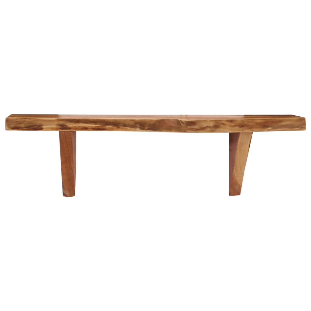 Mensole 2 pz 60x20x18 cm in Legno Massello di Acacia | homemem39