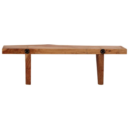 Mensole 2 pz 60x20x18 cm in Legno Massello di Acacia | homemem39
