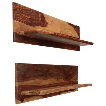 Mensole 2 pz 118x26x20 cm in Legno Massello di Acacia | homemem39