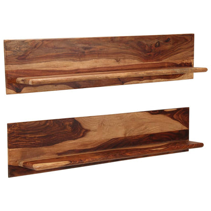 Mensole 2 pz 118x26x20 cm in Legno Massello di Acacia | homemem39