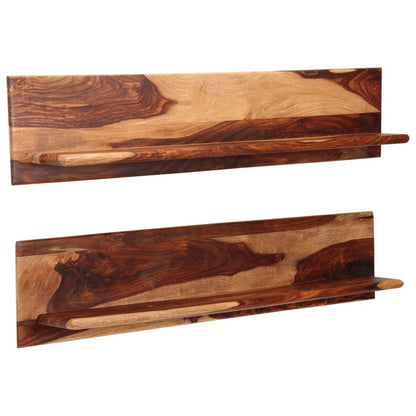 Mensole 2 pz 118x26x20 cm in Legno Massello di Acacia | homemem39