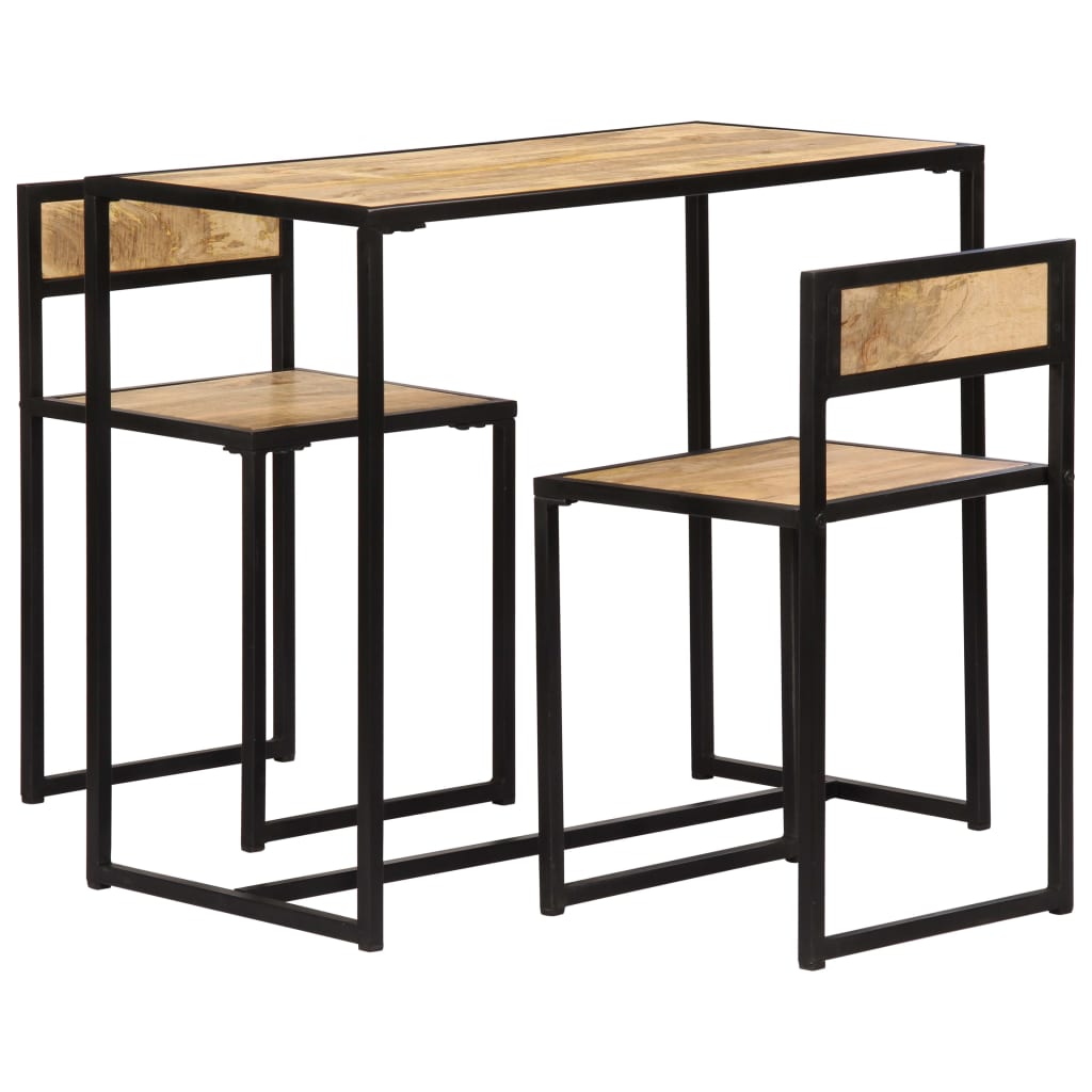 Set per Sala da Pranzo 3 pz in Legno Massello di Mango - homemem39