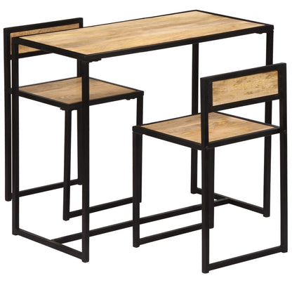 Set per Sala da Pranzo 3 pz in Legno Massello di Mango - homemem39