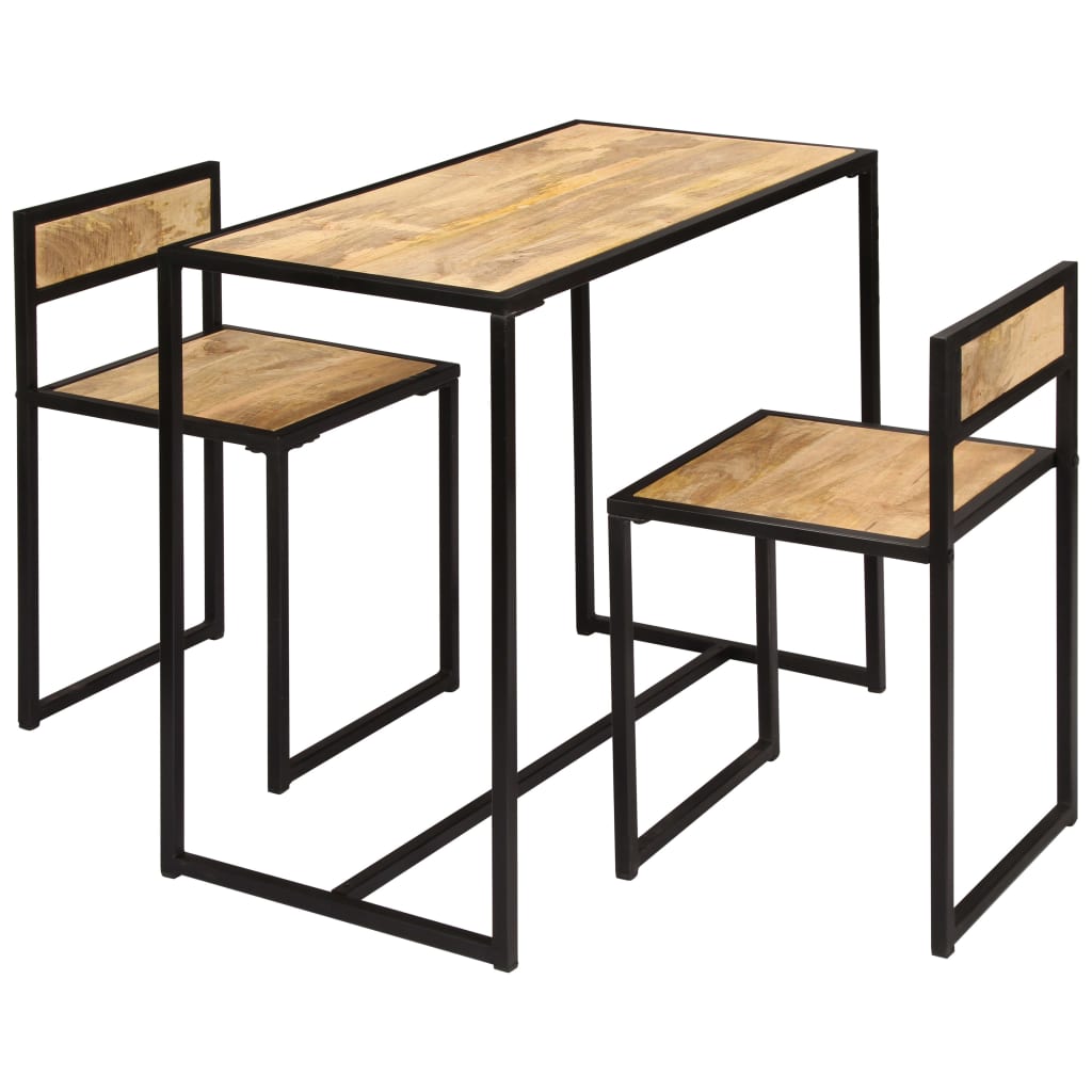 Set per Sala da Pranzo 3 pz in Legno Massello di Mango - homemem39