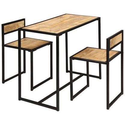 Set per Sala da Pranzo 3 pz in Legno Massello di Mango - homemem39