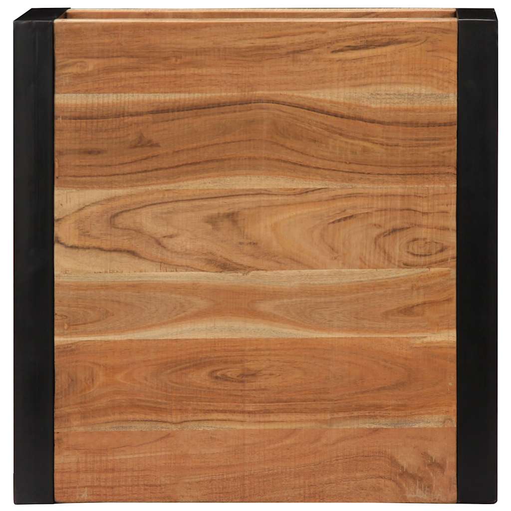 Tavolino da Salotto 60x60x40 cm in Legno Massello di Acacia