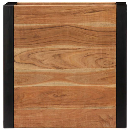 Tavolino da Salotto 60x60x40 cm in Legno Massello di Acacia