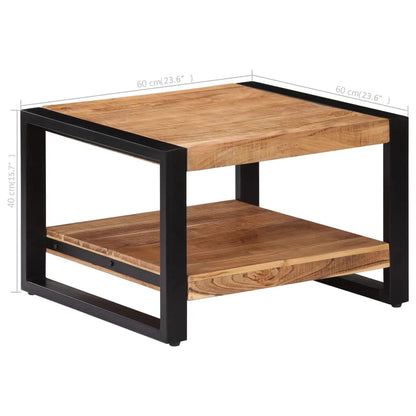 Tavolino da Salotto 60x60x40 cm in Legno Massello di Acacia | homemem39