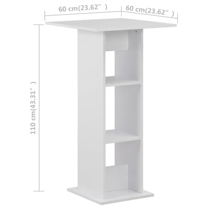 Tavolo da Bar Bianco 60x60x110 cm | homemem39