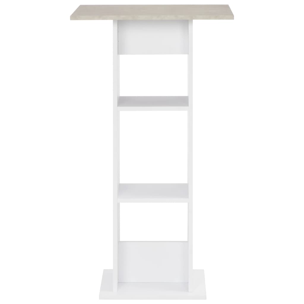 Tavolo da Bar Bianco e Cemento 60x60x110 cm | homemem39