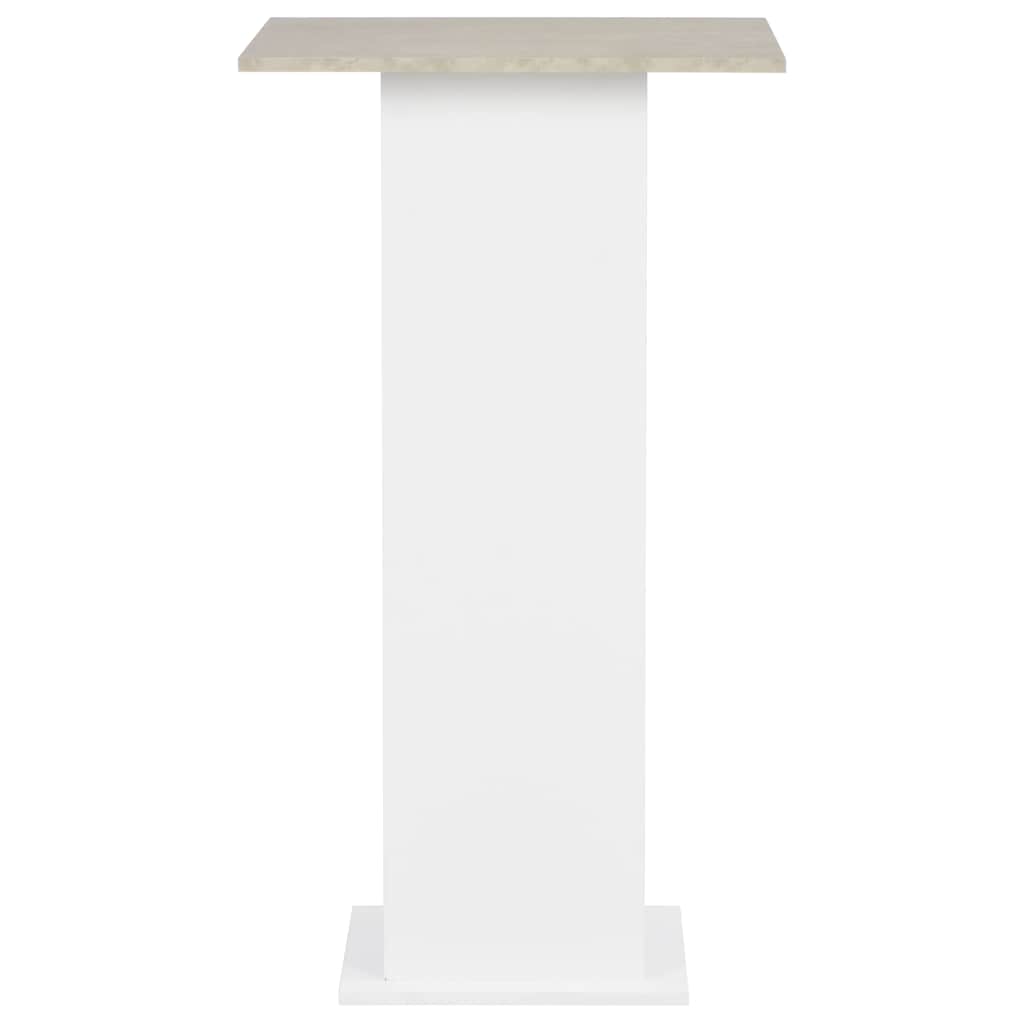 Tavolo da Bar Bianco e Cemento 60x60x110 cm | homemem39