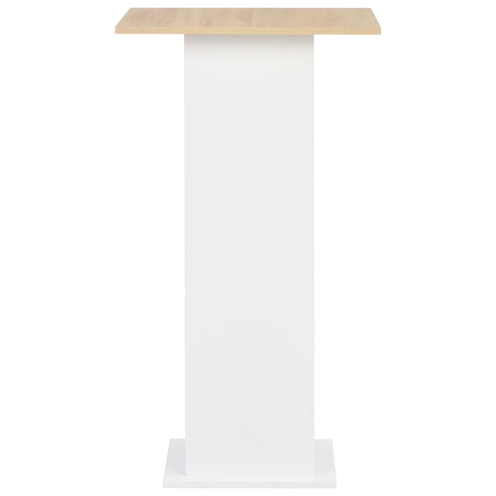 Tavolo da Bar Bianco e Rovere Sonoma 60x60x110 cm | homemem39