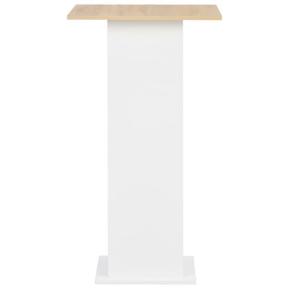 Tavolo da Bar Bianco e Rovere Sonoma 60x60x110 cm | homemem39