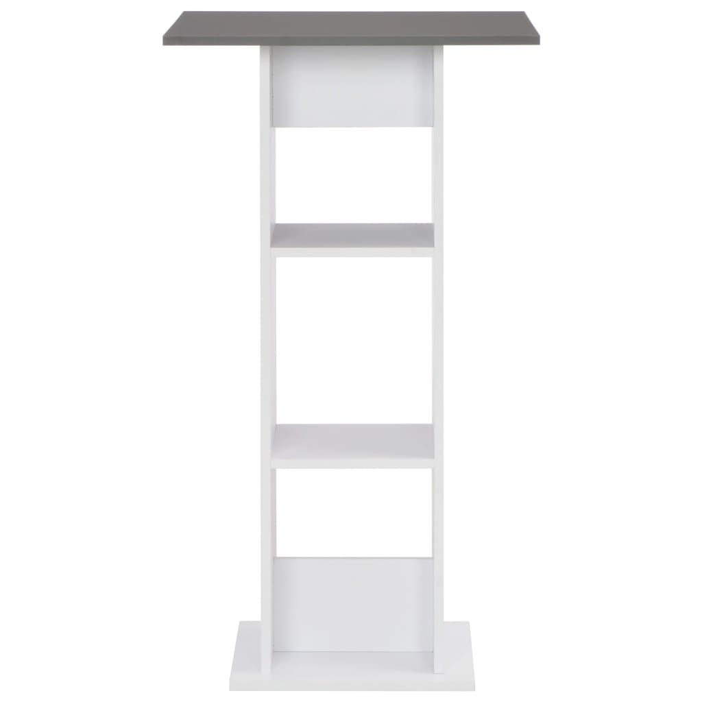 Tavolo da Bar Bianco e Grigio Antracite 60x60x110 cm | homemem39