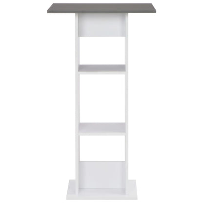 Tavolo da Bar Bianco e Grigio Antracite 60x60x110 cm | homemem39