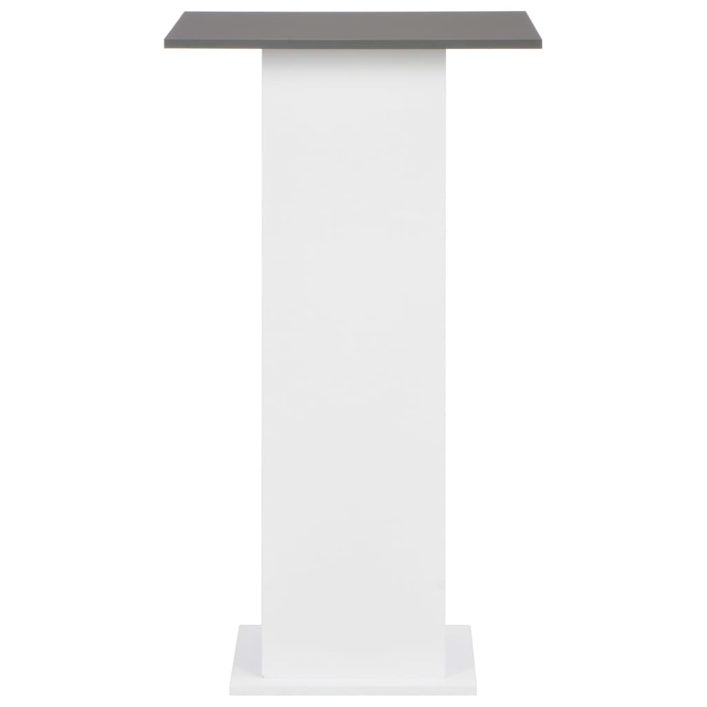 Tavolo da Bar Bianco e Grigio Antracite 60x60x110 cm | homemem39