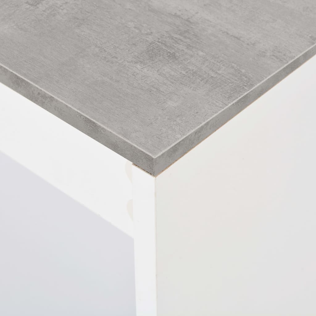 Tavolo da Bar con Ripiano Bianco 110x50x103 cm | homemem39
