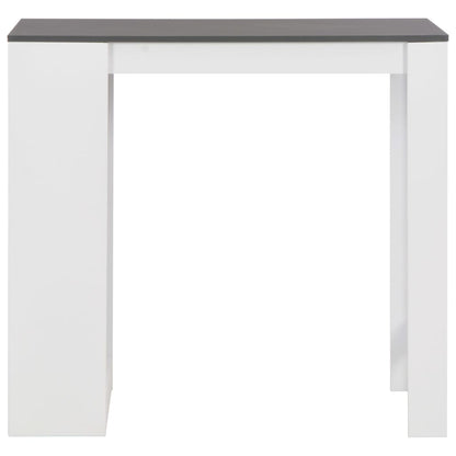 Tavolo da Bar con Ripiano Bianco 110x50x103 cm - homemem39