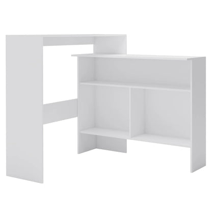 Tavolo da Bar a 2 Livelli Bianco 130x40x120 - homemem39