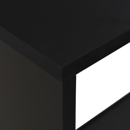 Tavolo da Bar con 2 Piani d'Appoggio Nero 130x40x120 cm | homemem39