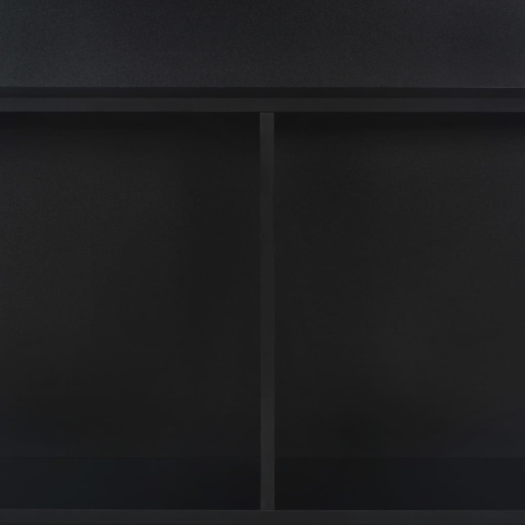 Tavolo da Bar con 2 Piani d'Appoggio Nero 130x40x120 cm | homemem39