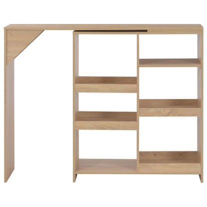 Tavolo da Bar con Scaffale Mobile Rovere 138x39x110 cm | homemem39