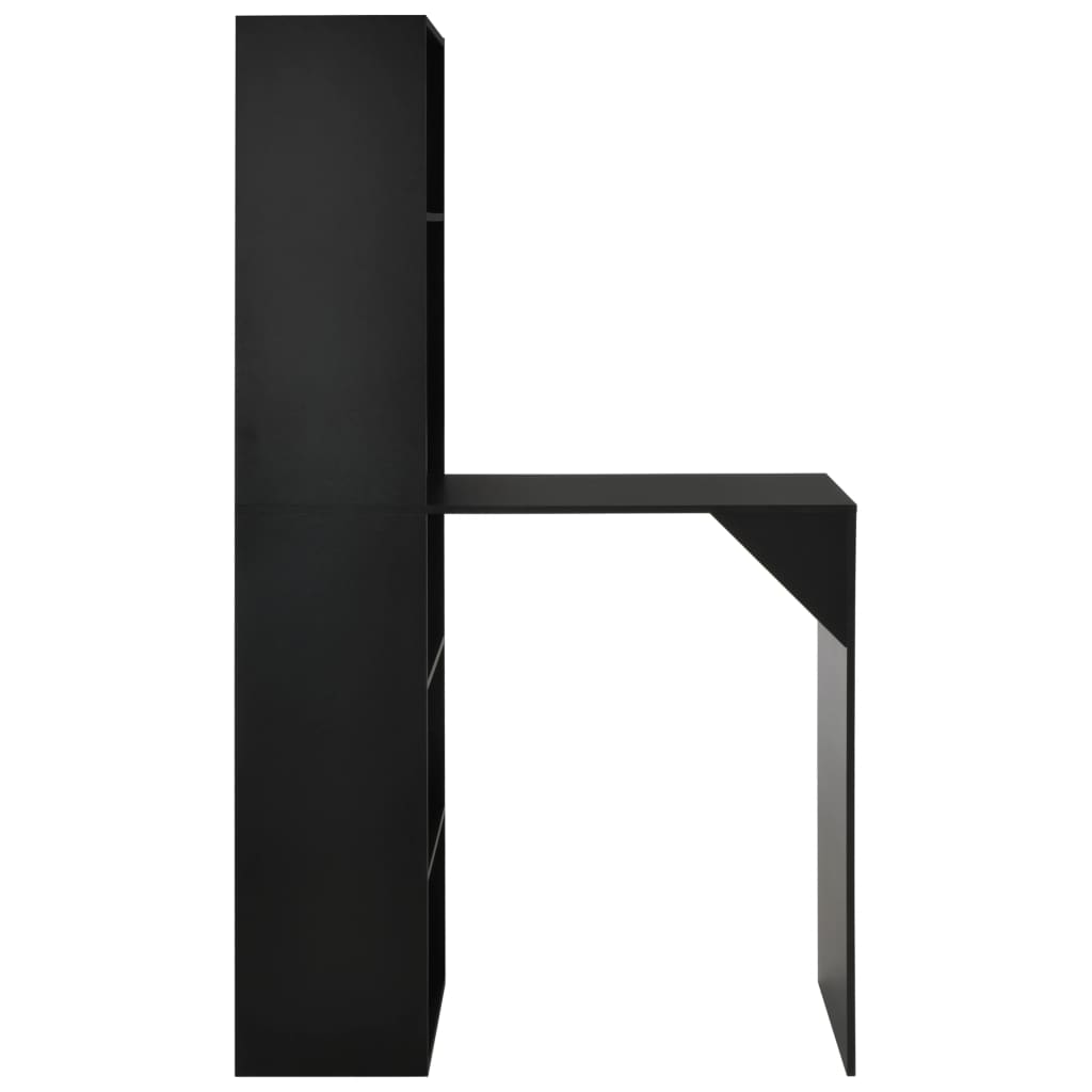 Tavolo da Bar con Mobiletto Nero 115x59x200 cm | homemem39