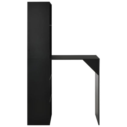 Tavolo da Bar con Mobiletto Nero 115x59x200 cm | homemem39