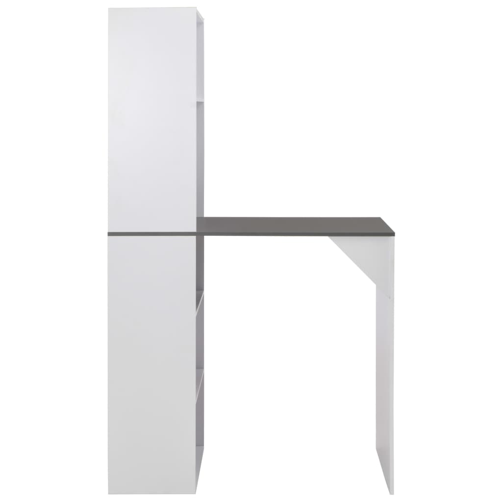 Tavolo da Bar con Mobiletto Bianco 115x59x200 cm | homemem39