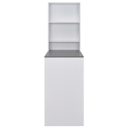 Tavolo da Bar con Mobiletto Bianco 115x59x200 cm | homemem39