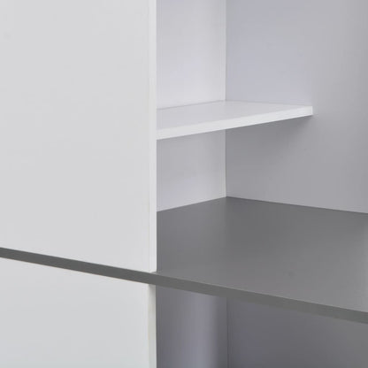 Tavolo da Bar con Mobiletto Bianco 115x59x200 cm | homemem39