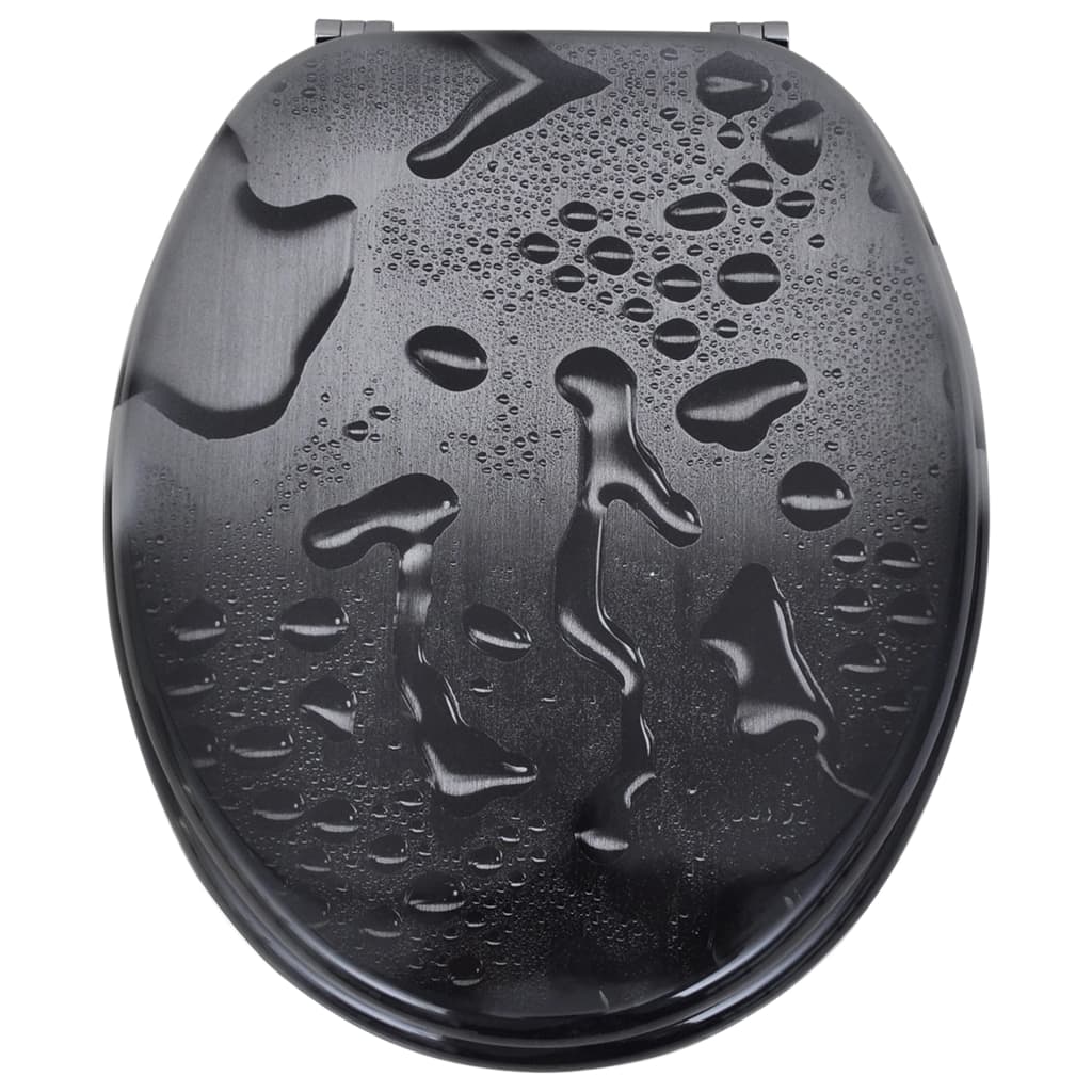 Tavolette WC con Coperchi 2 pz in MDF Design Acqua - homemem39