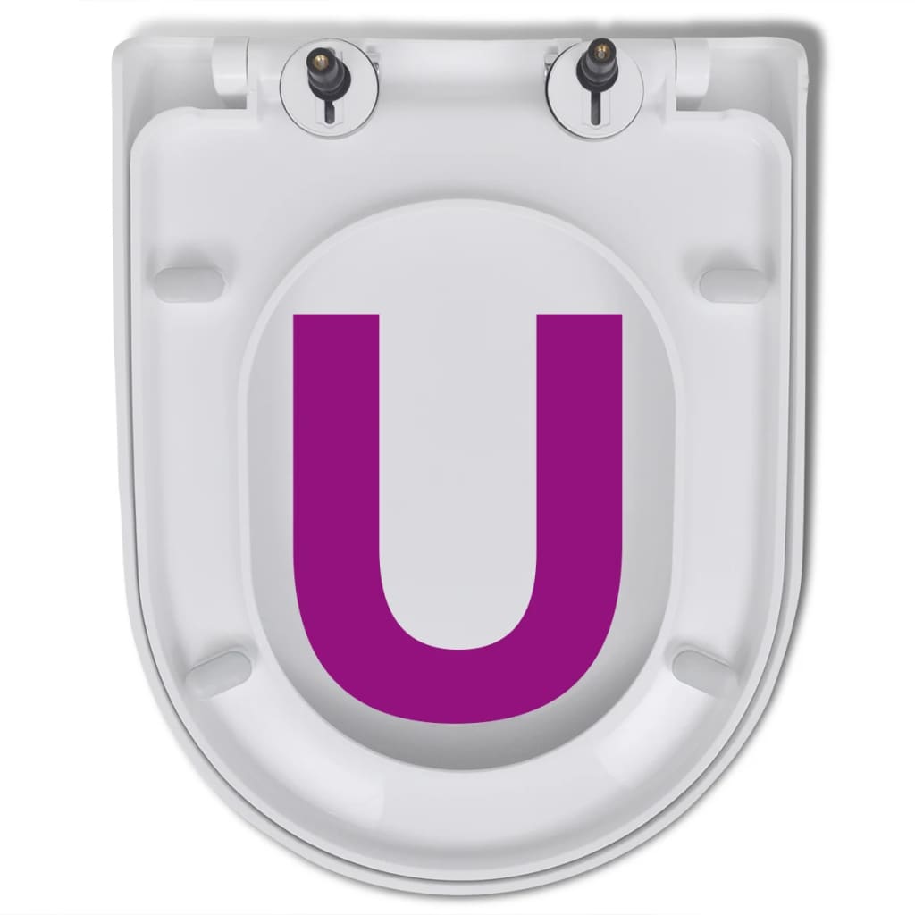 Copriwater a Chiusura Rallentata 2 pz Plastica Bianco - homemem39