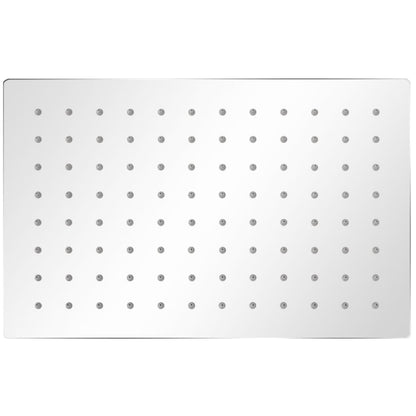 Soffione per Doccia a Pioggia 2 pz Acciaio Inossidabile 20x30cm - homemem39