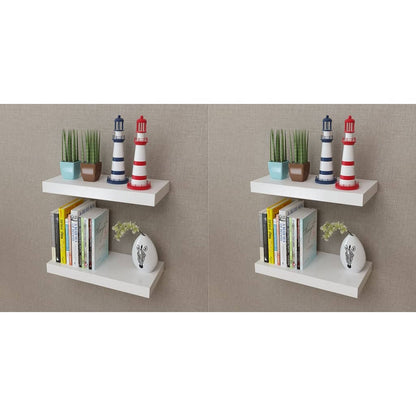 Mensole a Parete 4 pz Bianche 40 cm | homemem39