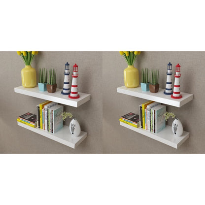 Mensole a Parete 4 pz Bianche 60 cm | homemem39