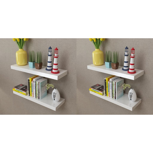Mensole a Parete 4 pz Bianche 60 cm | homemem39