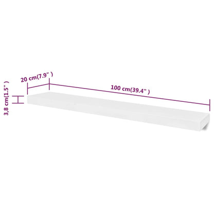 Mensole a Parete 4 pz Bianche 100 cm | homemem39