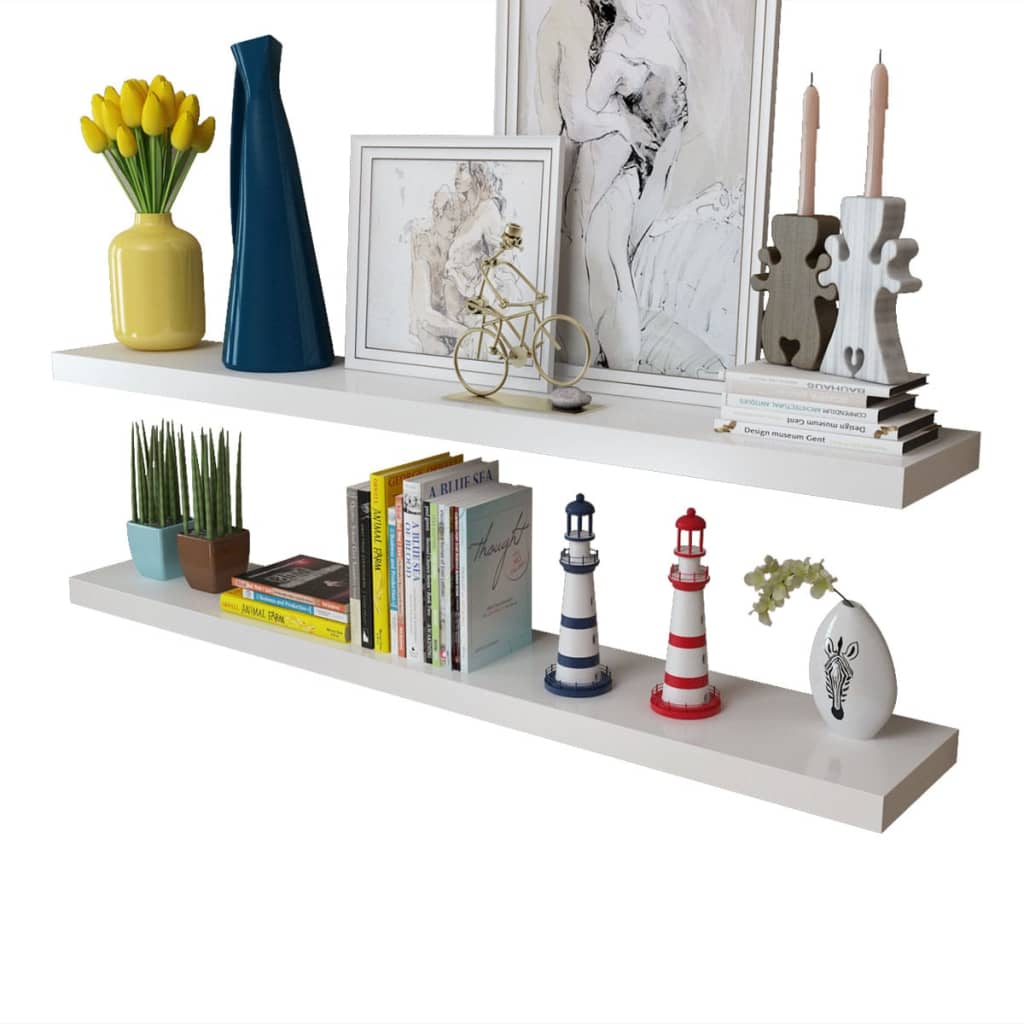 Mensole a Parete 4 pz Bianco 120 cm | homemem39