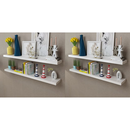 Mensole a Parete 4 pz Bianco 120 cm | homemem39