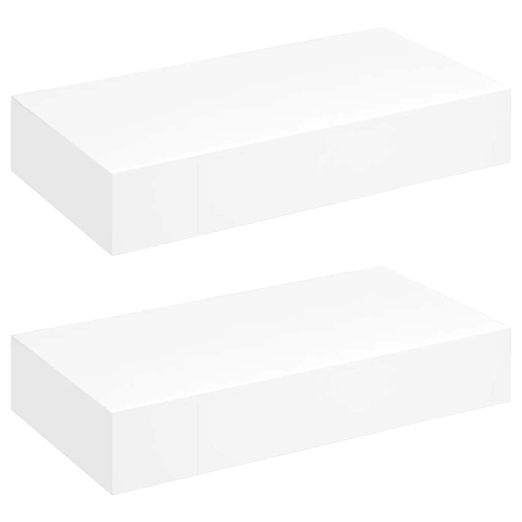 Mensole con Cassetti 2 pz Bianco 48 cm | homemem39