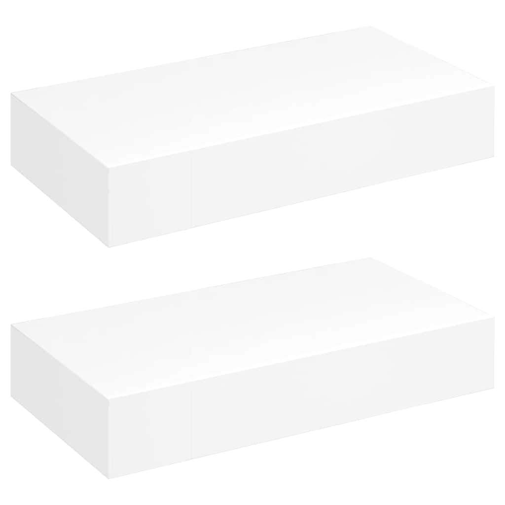 Mensole con Cassetti 2 pz Bianco 48 cm