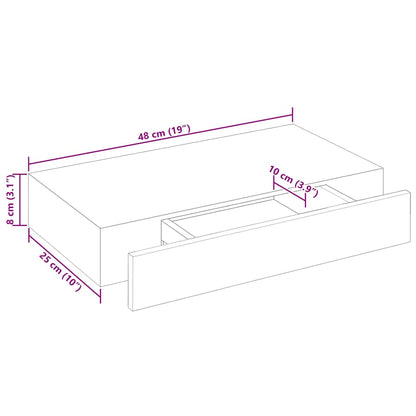 Mensole con Cassetti 2 pz Bianco 48 cm | homemem39